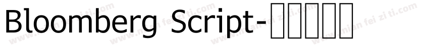 Bloomberg Script字体转换